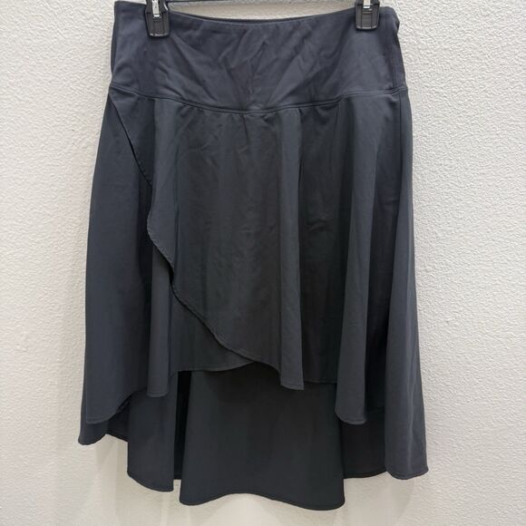 Unbranded Dresses & Skirts - Womens Black Skirt Size Large Workout  Festival Gym Walking Hi-LO Ruffle